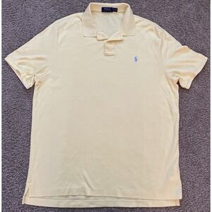 Polo Ralph Lauren Men's Polo‎ Shirt Size Extra Large Soft Cotton Pony Yellow